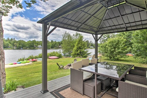 New Hampshire Home w/ Private Beach, Dock & Rafts!