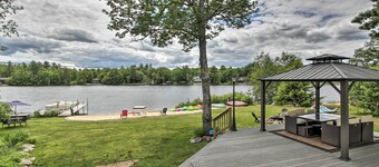New Hampshire Home w/ Private Beach, Dock & Rafts!