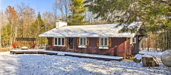 Deck + Fire Pit: Family Cabin in Bessemer
