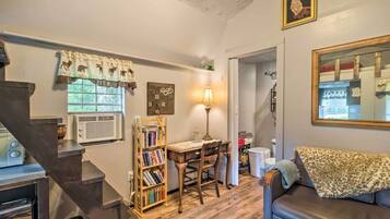 Fireplace, books