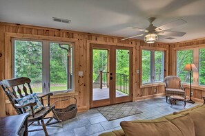 House (3 Bedrooms) | Interior - Rustic Sunset Escape on 67 Acres: Outdoor Kitchen (Sunset)
