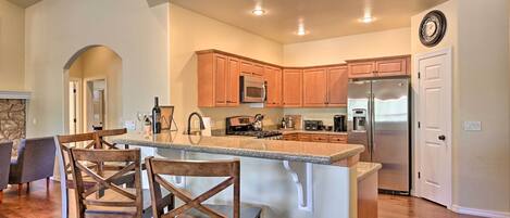 Microwave, oven, stovetop, dishwasher