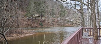 Riverfront Elkins Home w/ Fireplace & Deck!