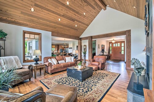 Luxe Coos Bay Escape w/ Patio + River Views!