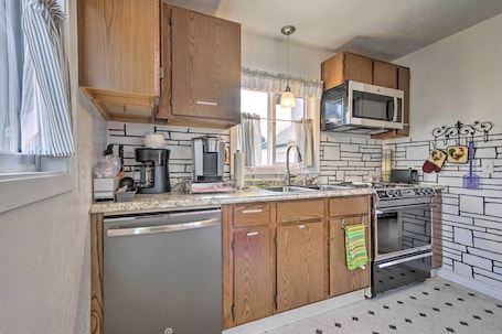 Microwave, oven, stovetop, dishwasher