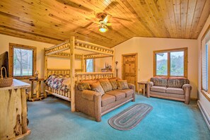 House (3 Bedrooms) | Interior - Riverfront Manton Cabin w/ Pool Table & Fire Pit! (Kingsley)