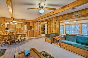 House (3 Bedrooms) | Interior - Riverfront Manton Cabin w/ Pool Table & Fire Pit! (Kingsley)