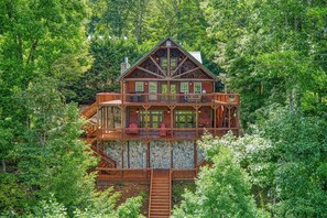 House (3 Bedrooms) | Front of property - Luxe '3 Bears Cabin' on Watauga Lake w/ Decks! (Butler)