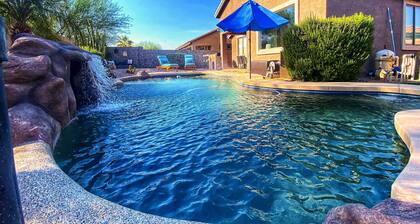 Fire Pit, Covered Patio: Stylish Goodyear Refuge