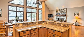 Lakefront Roscommon Home w/ Game Room & Dock!