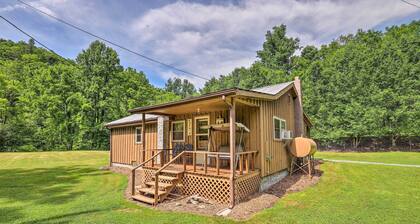 Porch & On-site Creek: Marshall Cabin Retreat