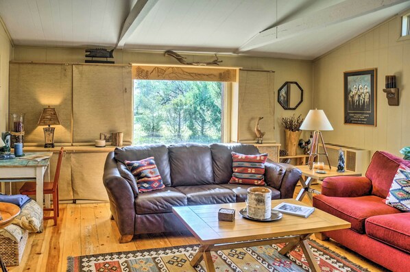 House (2 Bedrooms) | Interior - Emigrant Cabin on 10 Acres w/ BBQ & Peaceful Views (Pray)