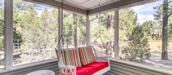 Winter Hikes & Ice Fishing Fun: Cozy Show Low Home