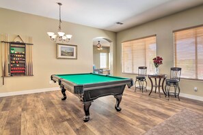 House (5 Bedrooms) | Interior - Pool Table, Yard & Grill: Luxe Queen Creek Escape (Queen Creek)