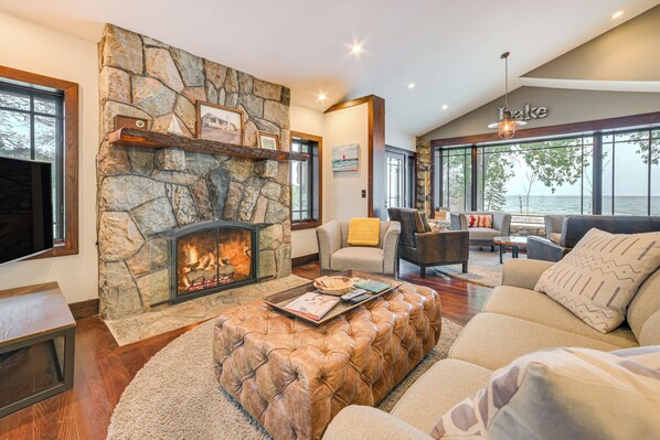 Cottage (2 Bedrooms) | Interior - Upscale Earl Young Charlevoix Cottage w/ Deck! (Charlevoix)