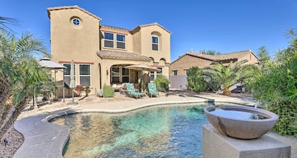 Luxe Goodyear Home w/ Serene Backyard & Game Room
