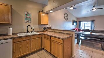 Microwave, oven, stovetop, dishwasher