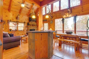 Interior - Secluded Smoky Mountain Cabin w/ Wraparound Deck! (Cosby)