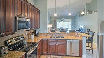 Microwave, oven, stovetop, dishwasher