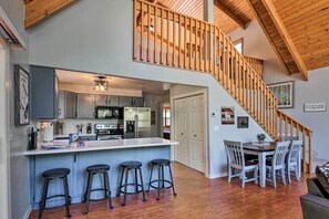 House (2 Bedrooms) | Interior - Fire Pit & Furnished Deck: Modern Munds Park Cabin (Munds Park)