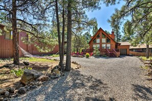 House (2 Bedrooms) | Interior - Fire Pit & Furnished Deck: Modern Munds Park Cabin (Munds Park)
