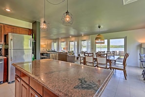 Dining - Luxe Lakefront Family Cottage: Private Beach, Dock (White Lake)