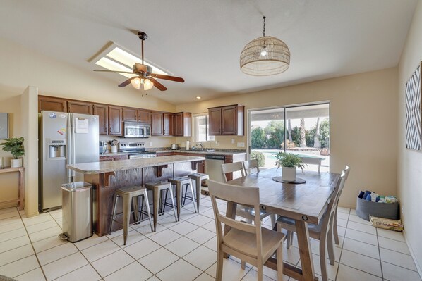 House (4 Bedrooms) | Interior - Game Room & Fire Pit: Lake Havasu City Home (Lake Havasu City)