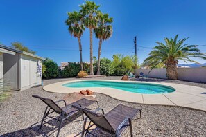 House (4 Bedrooms) | Front of property - Game Room & Fire Pit: Lake Havasu City Home (Lake Havasu City)