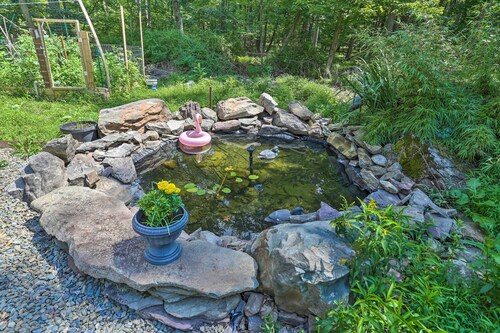 Home w/ Hot Tub, Fire Pit, Koi Pond: Walk to Lake!