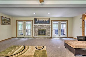 Interior - Home w/ Hot Tub, Fire Pit, Koi Pond: Walk to Lake! (Henryville)