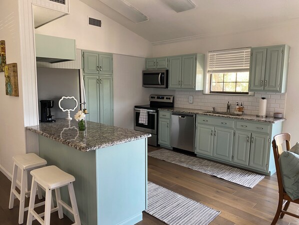 Microwave, oven, stovetop, dishwasher