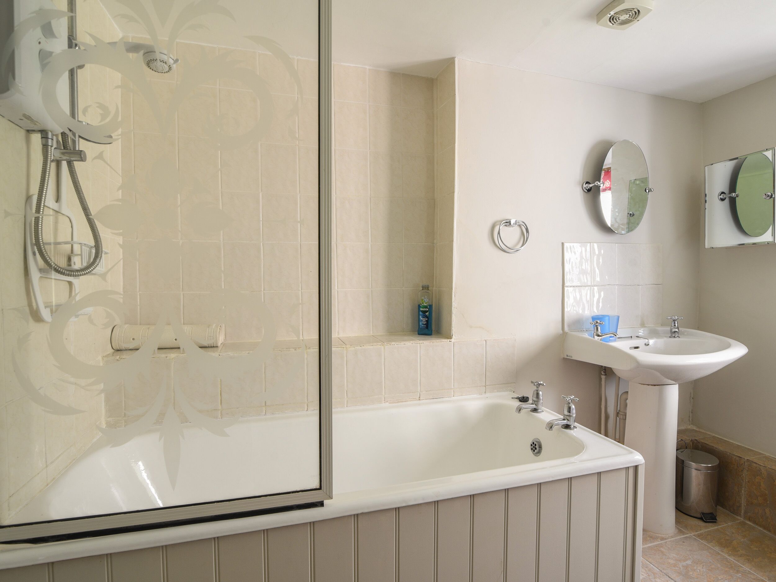 Shower, hair dryer