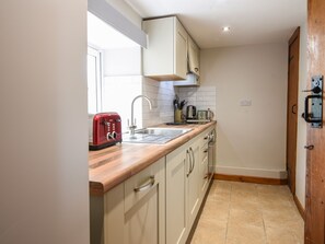 Fridge, dishwasher, electric kettle, toaster