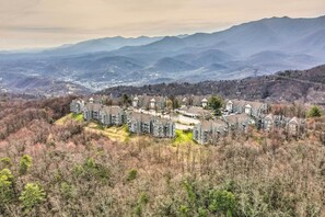 Interior - Balcony w/ Mtn, City View: Gatlinburg Summit Condo (Gatlinburg)
