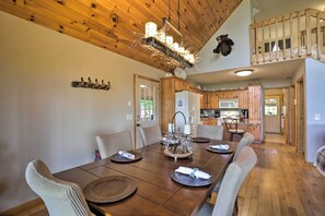 House (2 Bedrooms) | Interior - Game Room & Fire Pit: Picturesque Cabin in Murphy (Murphy)