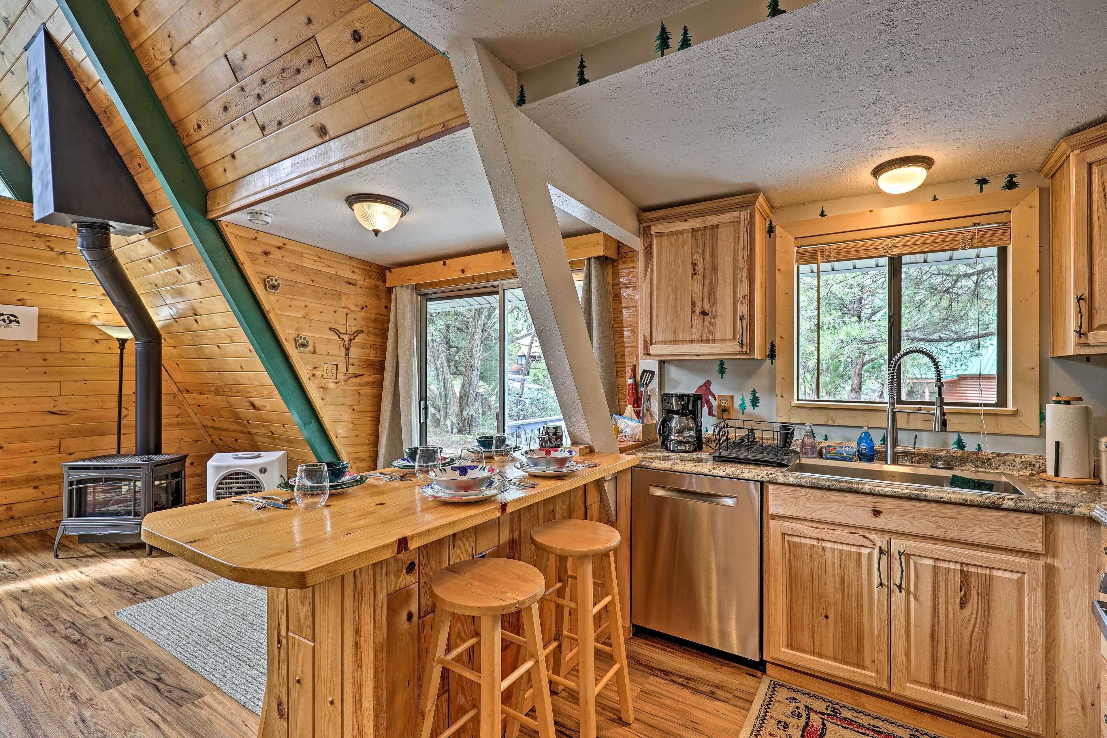 Microwave, oven, stovetop, dishwasher