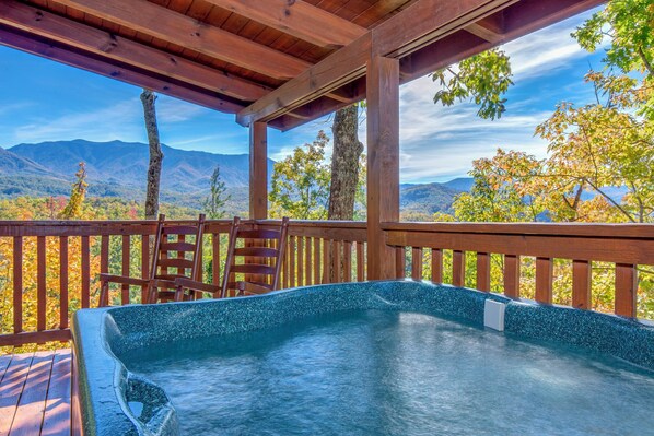 Front of property - 'breathtaking View' Cabin w/ Game Room & Hot Tub! (Gatlinburg)