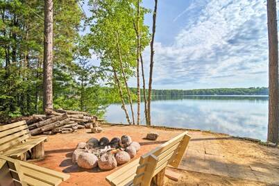 Lakefront Cabin w/ Private Dock & Beach!
