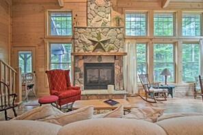 House (3 Bedrooms) | Interior - Rustic + Modern Home W/fire Pit on Tower Pond! (Onaway)