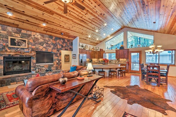 House (3 Bedrooms) | Living area | Fireplace, DVD player