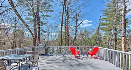 Wooded Waterfront Grantham Home < 10 Mi to Ski!