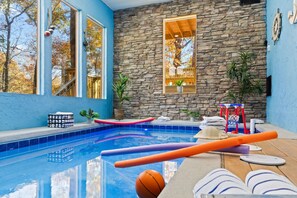 Indoor pool, a heated pool