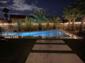 Outdoor pool, a heated pool