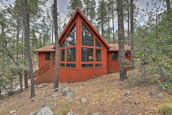 House (2 Bedrooms) | Interior - Relax Fireside! Peaceful Forest Haven in Prescott (Prescott)