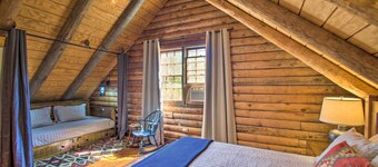 Cozy Log Cabin Getaway w/ Fire Pit + 3 Acres!