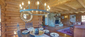 Cozy Log Cabin Getaway w/ Fire Pit + 3 Acres!
