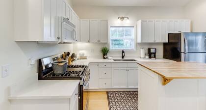 Airy Coastal Escape w/ Deck - Steps to Beach!