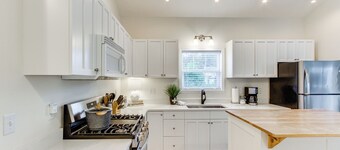 Airy Coastal Escape w/ Deck - Steps to Beach!