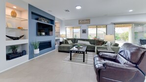 TV, fireplace - Delightful Florence Retreat: Backyard w/ Pool (Florence)