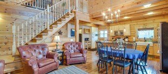 Modern Log Cabin w/ Rec Room, Steps to Lake!